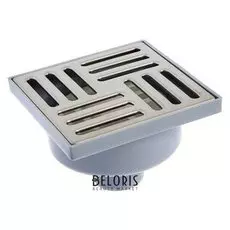 Трап "АНИ" Tq5212, D=50 мм, вертикальный, решетка нержавейка, сухой затвор, 150х150 мм