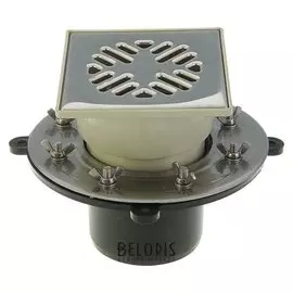 Трап "Татполимер", вертикальный, D=110 мм, регулируемый, 15х15 см, механический затвор