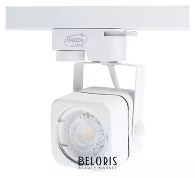 Трековый светильник Luazon Lighting под лампу Gu10, квадратный, корпус белый