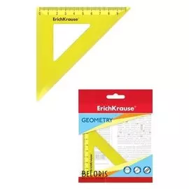 Треугольник 45°/9 см Erichkrause "Neon" желтый, в флоупаке