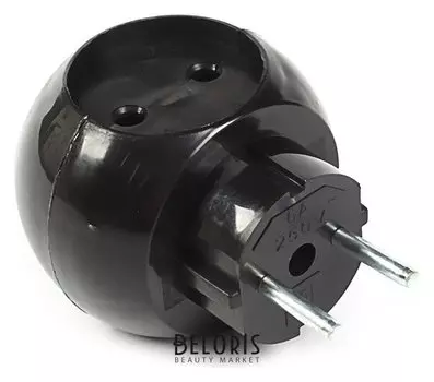 Тройник электрический Rexant "Шар", 6 А, без з/к, черный