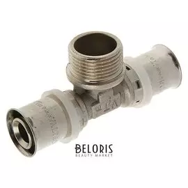 Тройник Valtec, пресс, 20 мм х 3/4" наружная резьба х 20 мм