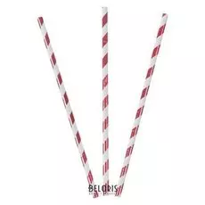 Трубочка для коктейля «Спираль», набор 25 шт., цвет красный