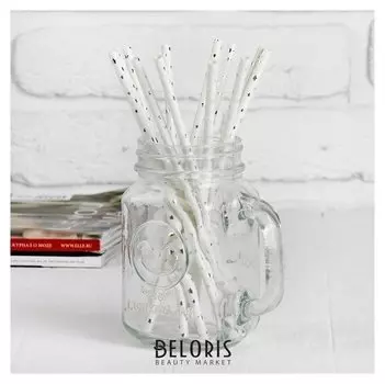 Трубочка для коктейля «Звёздочки», набор 12 шт., цвет серебряный