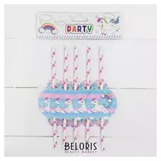 Трубочки для коктейля «Единорог», набор 10 шт.