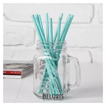 Трубочки для коктейля, набор 12 шт., цвет нефритовый