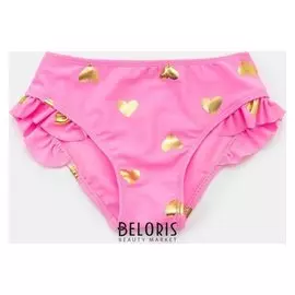Трусики купальные Minaku с принтом сердца"Sunny Life",рост 68-74см(1),цвет розовый