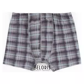 Трусы боксеры для мальчика, цвет серо-голубая клетка, рост 140