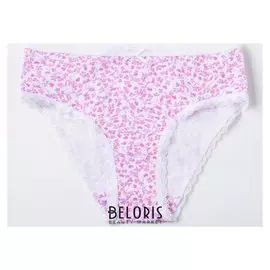 Трусы для девочки, цвет белый/веточки, рост 98 см