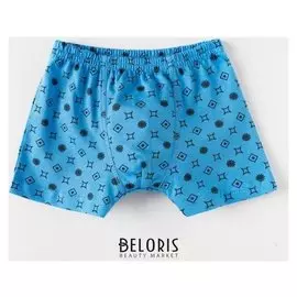 Трусы для мальчика, цвет голубой/чёрный, рост 98 см