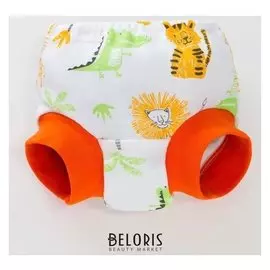 Трусы под памперс, цвет белый/крокодил, рост 68-44 см