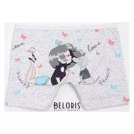 Трусы-шорты для девочки, цвет серый, рост 110-116 см