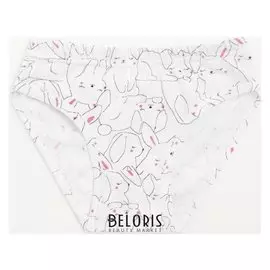 Трусы «Зайки» для девочки, цвет белый, рост 98 см