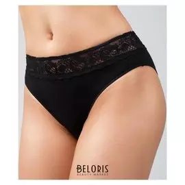 Трусы женские слипы, цвет чёрный, размер 48