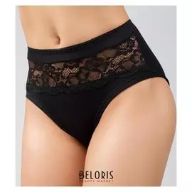 Трусы женские слипы, цвет чёрный, размер 54