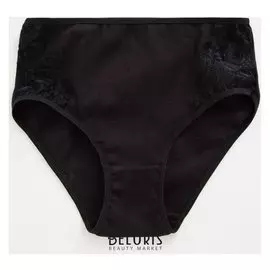 Трусы женские слипы, цвет чёрный, размер 56-58