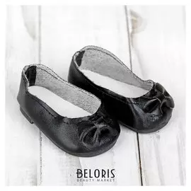 Туфли для куклы «Бантик», длина стопы: 7 см, цвет чёрный