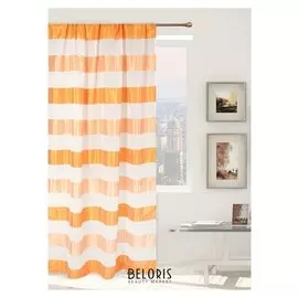 Тюль "Этель" 290х280 оранжевое небо (Горизонтальная полоса) б/утяжелителя, 100% п/э