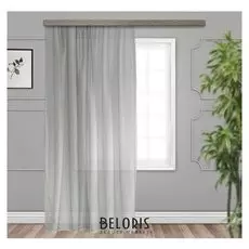 Тюль, размер 300х260 см, тиснение вензель, цвет серый, вуаль