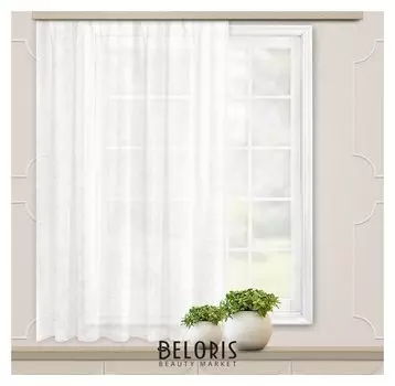 Тюль, размер 300х260 см, тиснение вензель, цвет белый, вуаль