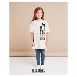 Туника для девочки Kaftan "Kitten" р.30 (98-104), бежевый 2