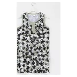 Туника женская, цвет светлый хаки/геометрия, размер 50