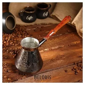 Турка для кофе медная «Ромашка», 0,5 л