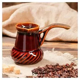 Турка для кофе "Винтаж", коричневая, 0.3 л