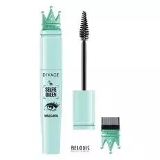 Тушь для ресниц Divage Selfie Queen "Эффект кукольного взгляда", тон угольно-черный