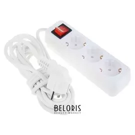 Удлинитель сетевой "toker 3-местн.(5м, ПВС 3*0,75, с кнопкой вкл./выкл., с з/з)