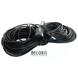 Удлинитель в бухте РАДИСТ РС16, 1 розетка без заземления, 20 м, 2х0,75 мм, 1300 Вт, черный