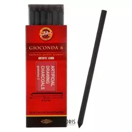 Уголь стержень 5.6мм набор 6шт K-i-n Gioconda 8673/2 Medium, карт/уп (1295201)