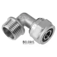 Уголок Aquapex, обжимной, 16 мм х 1/2" наружная резьба