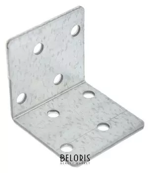 Уголок крепёжный Tundra, 40х40х40х2 мм, цинк, в упаковке 1 шт.