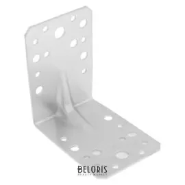 Уголок крепёжный Tundra, усиленный 90 х 90 х 65 х 2 мм, оцинкованный, в упаковке 1 шт.