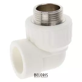 Уголок Valfex, полипропиленовый, комбинированный, 32 мм х 1", наружная резьба