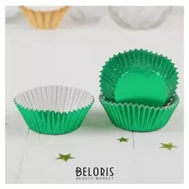 Украшение для кексов, набор 24 шт., цвет зелёный