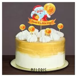 Украшение для торта «Денег в новом году», топпер, шпажки