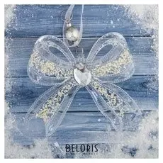 Украшение ёлочное "Бантик блеск" 12х10,5 см