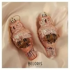 Украшение ёлочное "Филин" (Набор 2 шт) 9,5х4,5 см