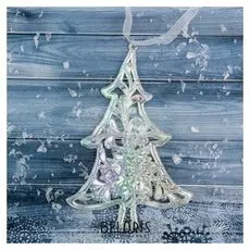 Украшение ёлочное "Ёлочка с переливами" 10х14 см