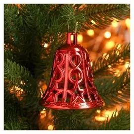 Украшение ёлочное "Колокольчик - звёздная бесконечность" (Набор 3 шт) 8х7,5 см