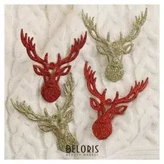 Украшение ёлочное "Олени" (Набор 4 шт) 10х12 см