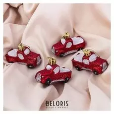 Украшение ёлочное "Пикап" (Набор 4 шт) 7х3 см красный