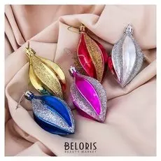 Украшение ёлочное "Разноцветные сосульки" (Набор 5 шт) 4х8 см