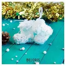 Украшение ёлочное "Сапожок" (Набор 6 шт) 5,5х5 см белый