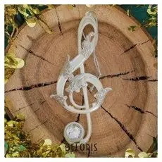 Украшение ёлочное "Скрипичный ключ" 7х14,5 см