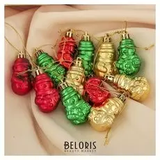 Украшение ёлочное "Снеговик" (Набор 12 шт) 4х2,5 см