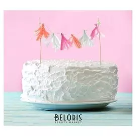 Украшения для торта «Нежность», тассел, цвета розовый, фуксия, белый