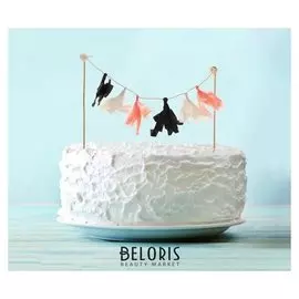 Украшения для торта «Шик», чёрный, белый, золотой